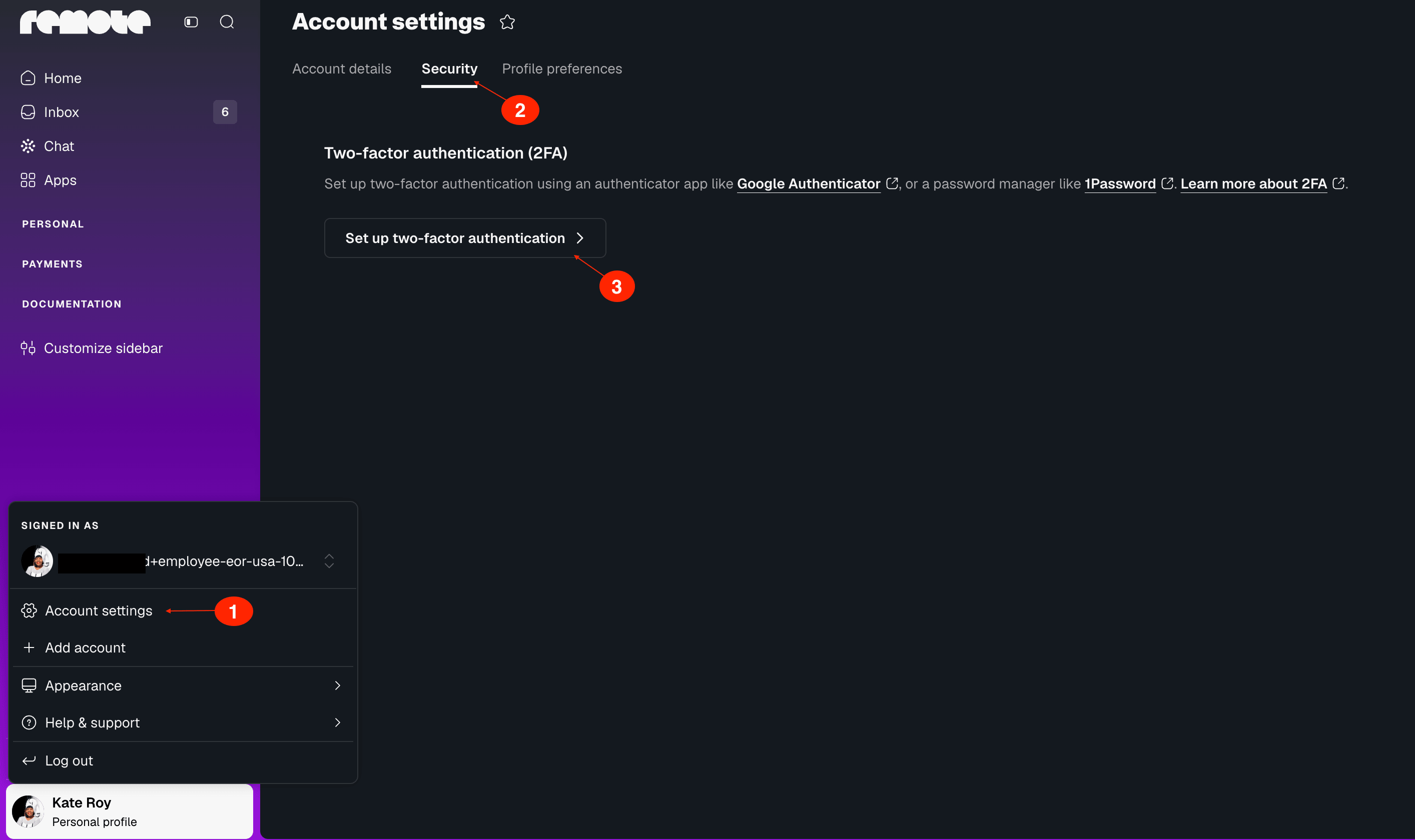 access 2fa