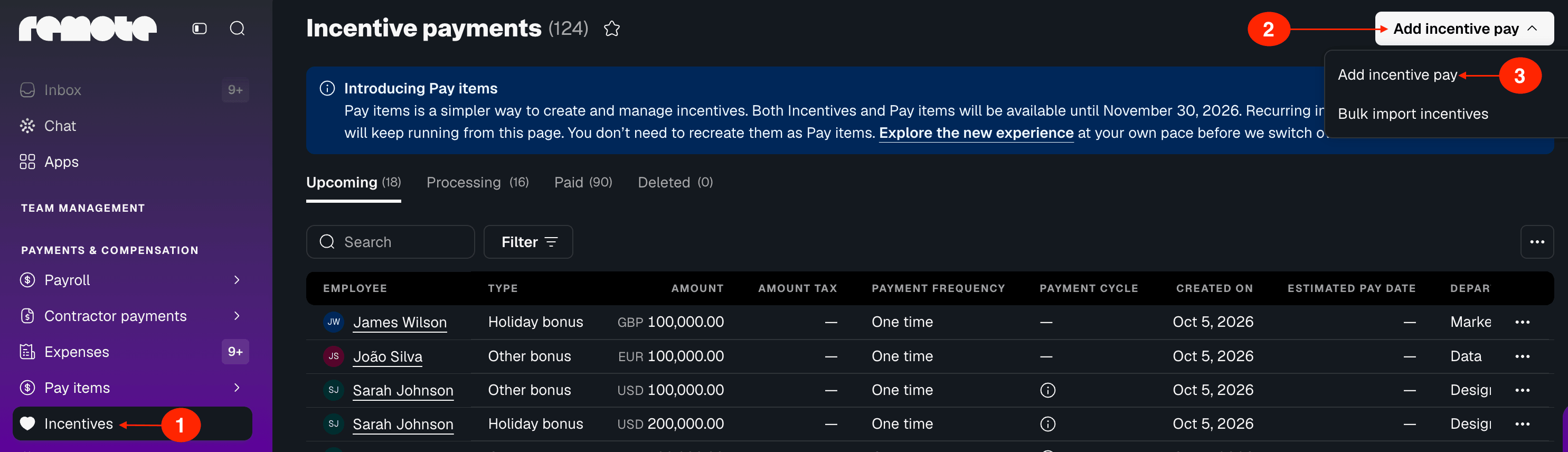 add incentive