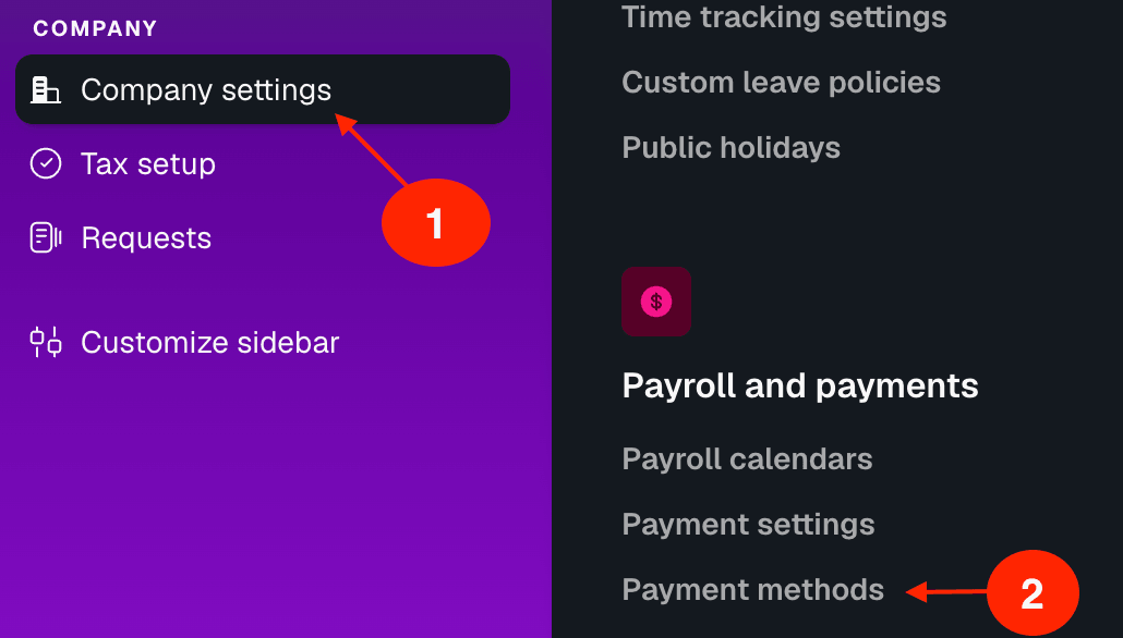 payement methods