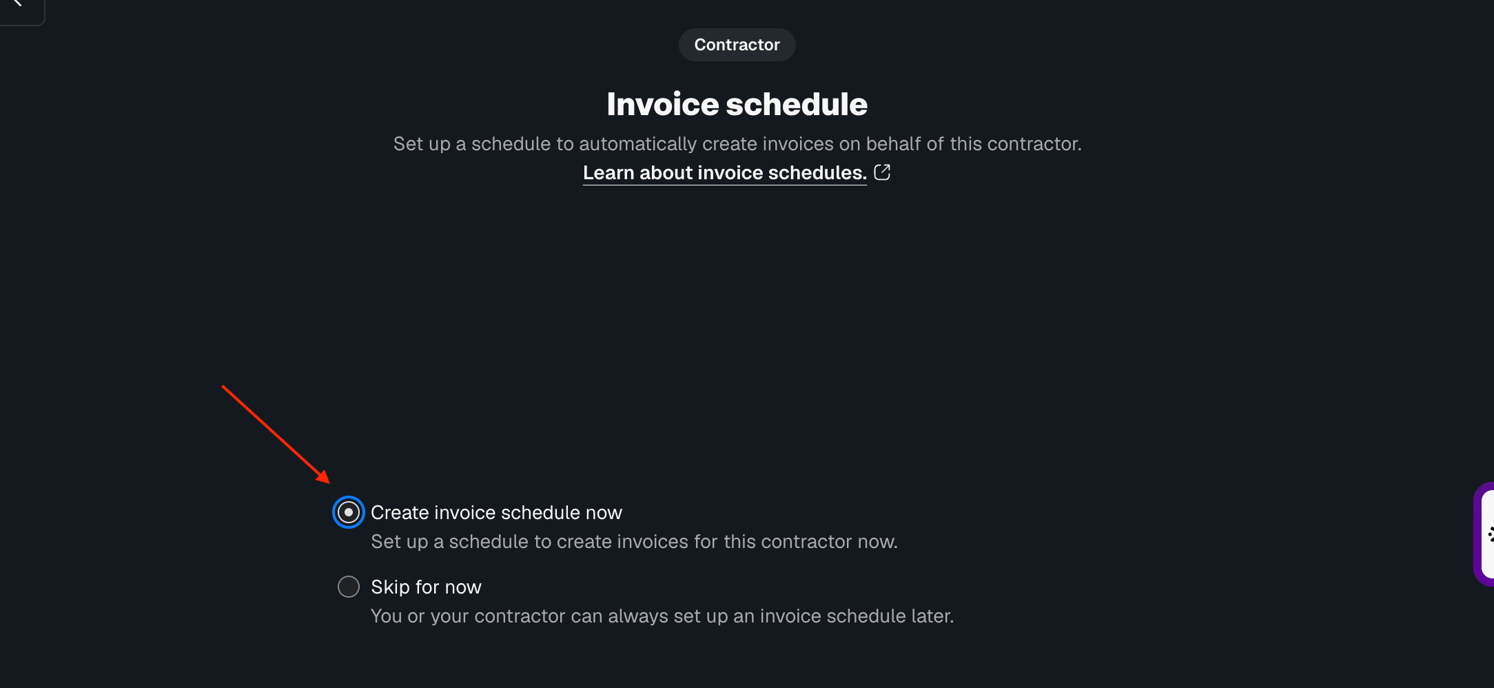 scheduled invoice