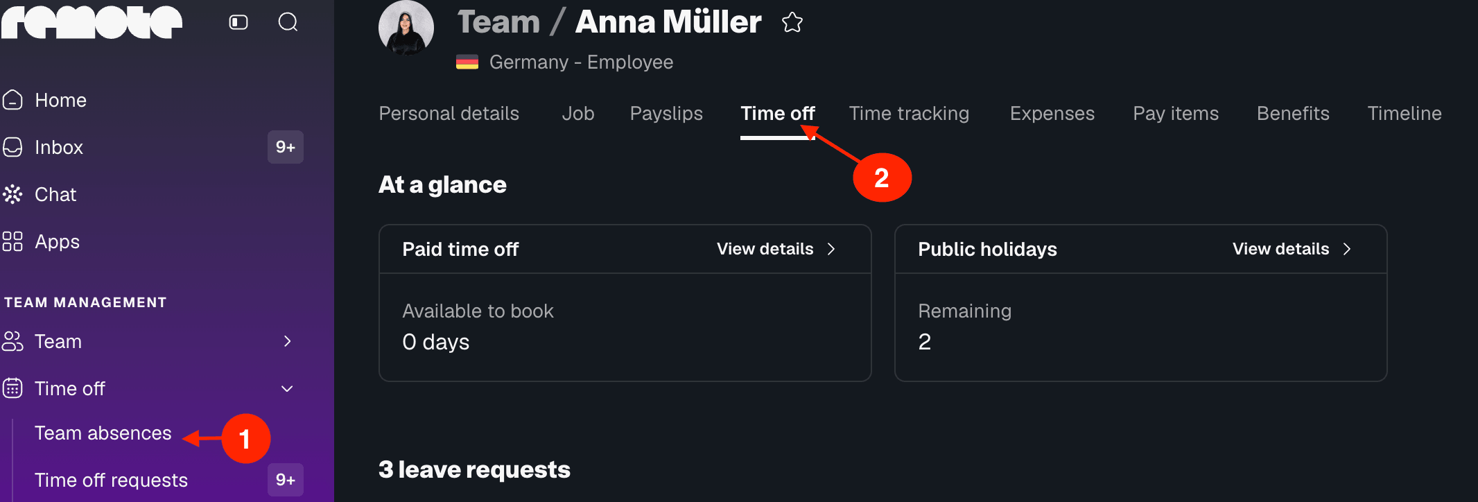 time off summary