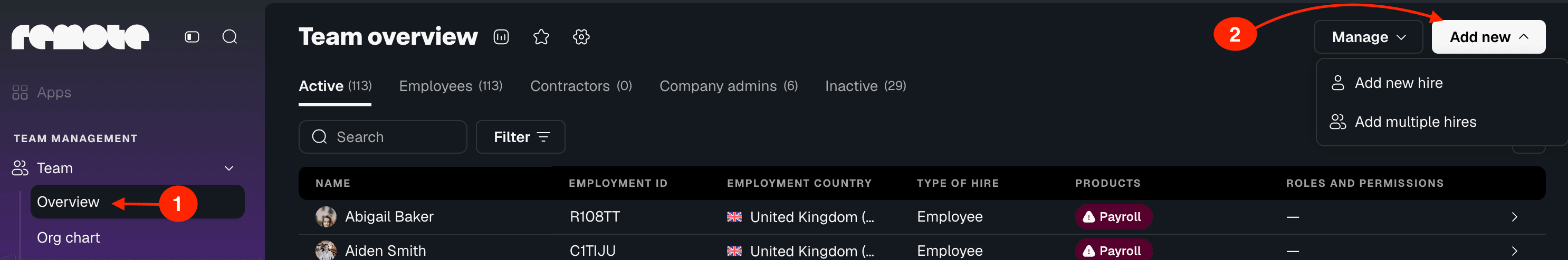 add new hire