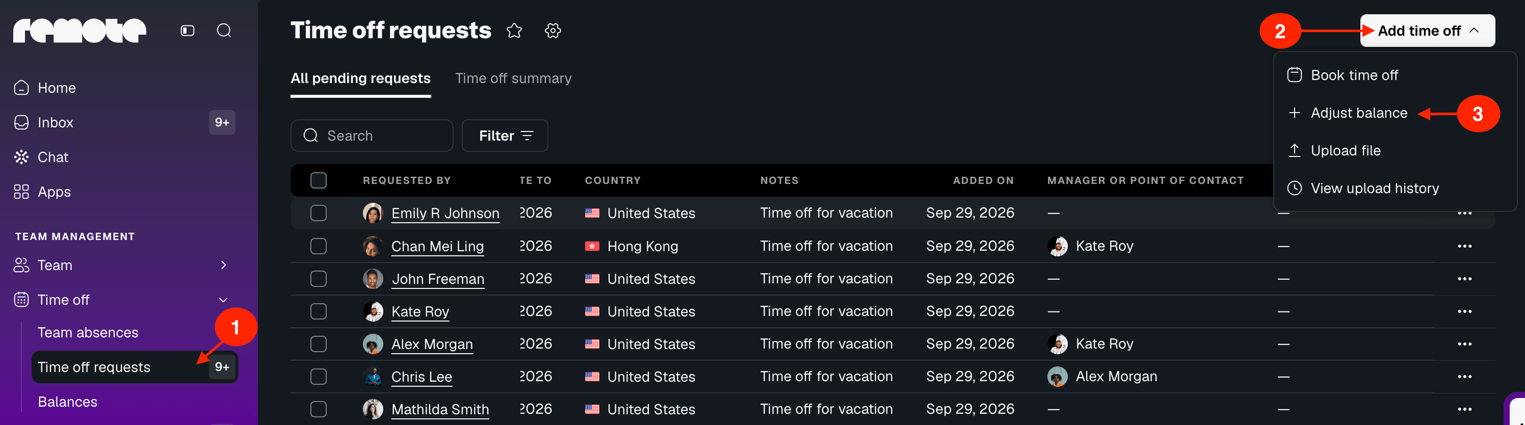 add time off