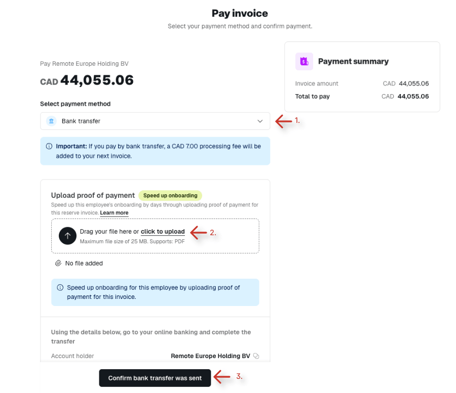 select payment method