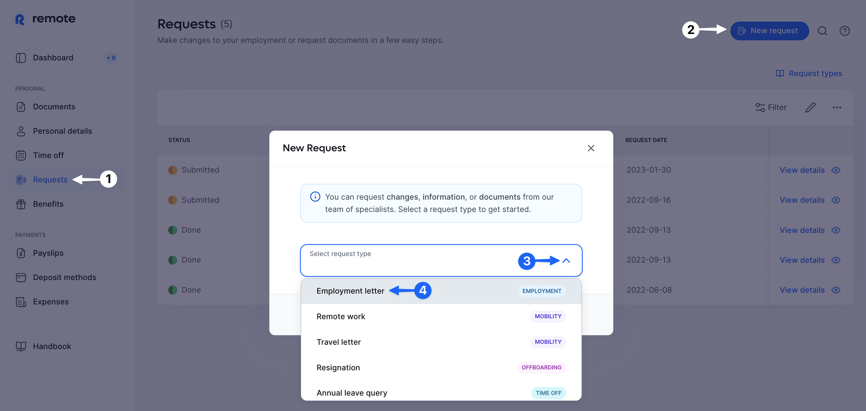 How to generate a standard employment verification letter on Remote ...