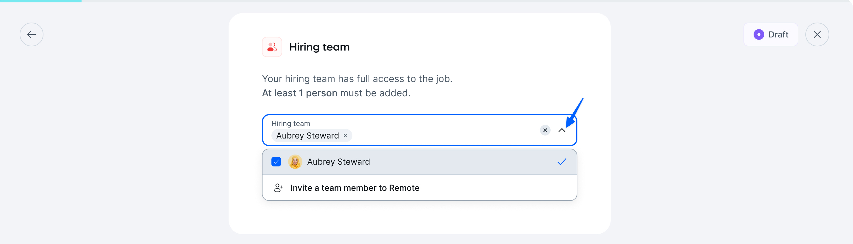 how to add hiring team on linkedin